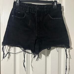 Rue21 black high waisted distressed cutoff